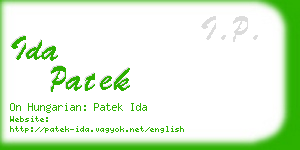 ida patek business card